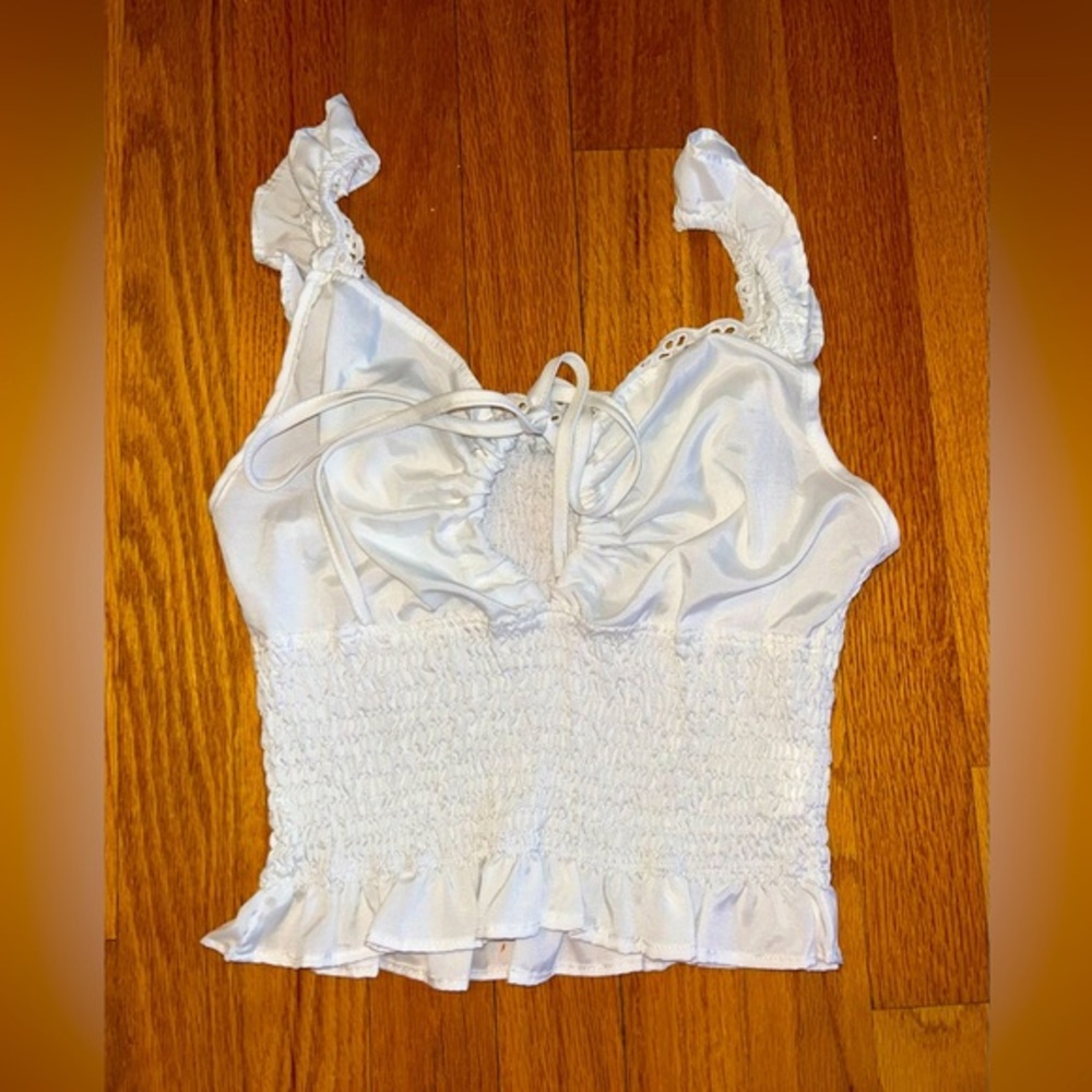 Cottagecore White Crop Tank